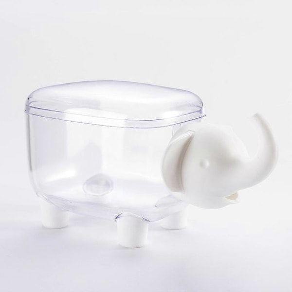 1 stk. akryl Qtip dispenser, opbevaringsboks til badeværelsesbeholdere, Q-tip vatpindbeholder, makeup tilbehør, fødselsdagsgave til piger (hvid b