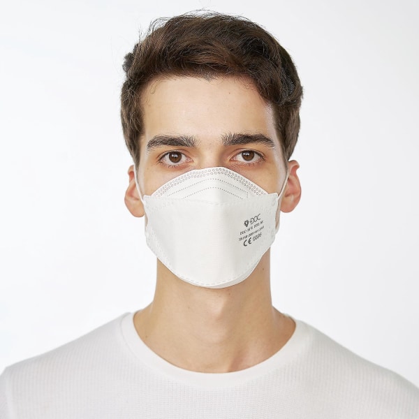 25 pakkauksen FFP2 hengityssuojaimet – kertakäyttöiset, CE-sertifioitu, suodatintekniikka helpottaa hengitystä