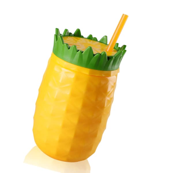 Fruktformad kopp dubbla lager sugrör kall isolering läckagesäker plastmugg för sommar typ3 300mL-500mL