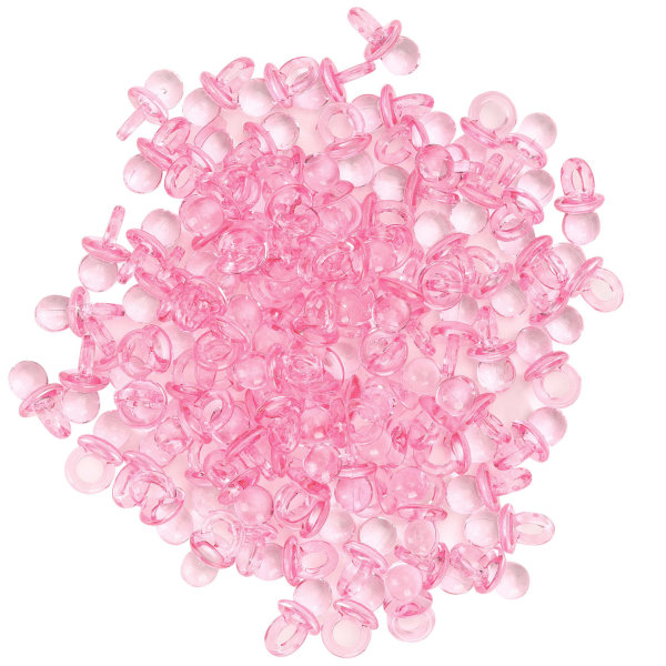 200 stk Akryl sut Baby brystvorter Dåb Fødselsdagsgave Mini dekoration Tilbehør Pink