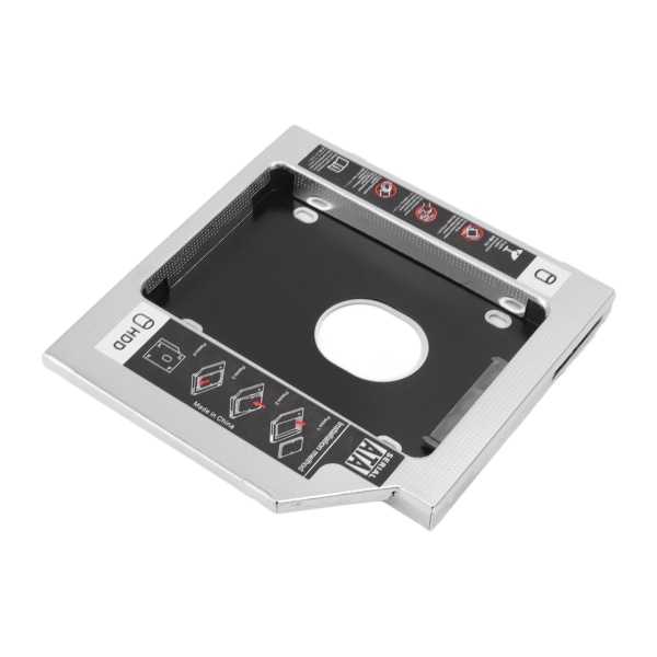 SATA til SATA 2nd HDD SSD-kabinett 2-kanals beskyttelse Harddisk Caddy Case Skuff for 12,7 mm CD DVD ROM Optisk Drive Slot