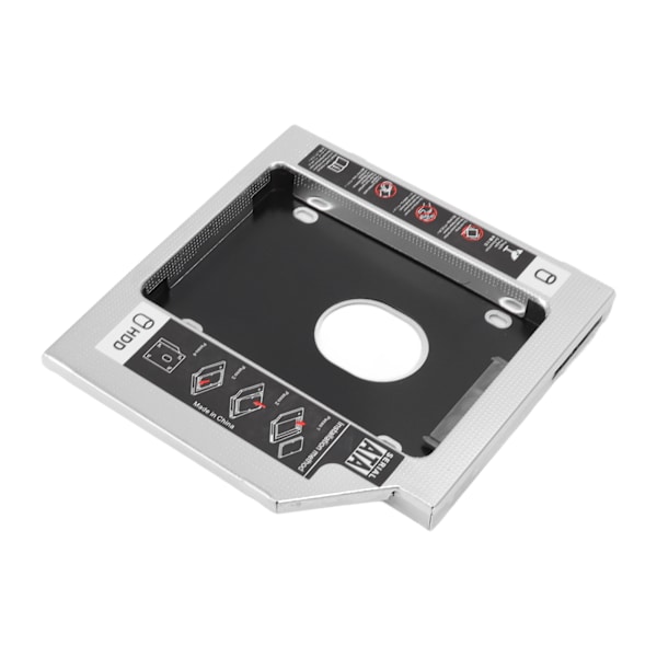 SATA till SATA 2:a HDD SSD-hölje 2-kanals skydd Hårddisk Caddy Case Fack för 12,7 mm CD DVD ROM optisk enhet Slot