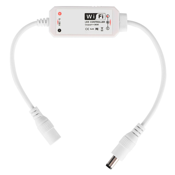 Wifi-controller til husholdnings-LED-enkeltfarve-stemme-musik-fjernbetjening-lysstrimmel-dæmper