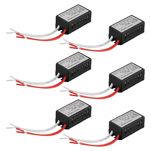 6 st Elektronisk Transformator 220V till 12V Adapter