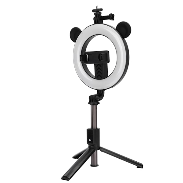 Trådløs Bluetooth Selfie Stick Ring Light Mount Foldbar Tripod Stativ Desktop Selfie Stick