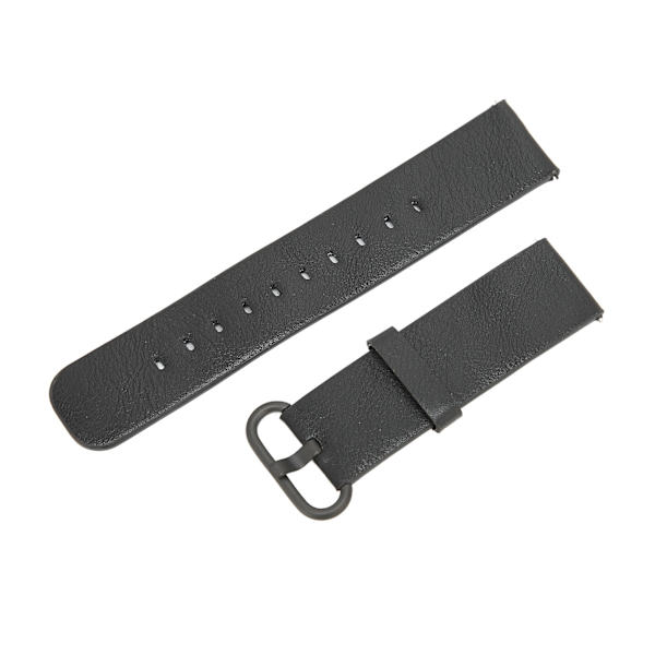 Smartwatch handledsrem av läder, anti-förlorad ersättningsrem, 20 mm bredd för Amazfit GTS 3 2 Bip S UBlack