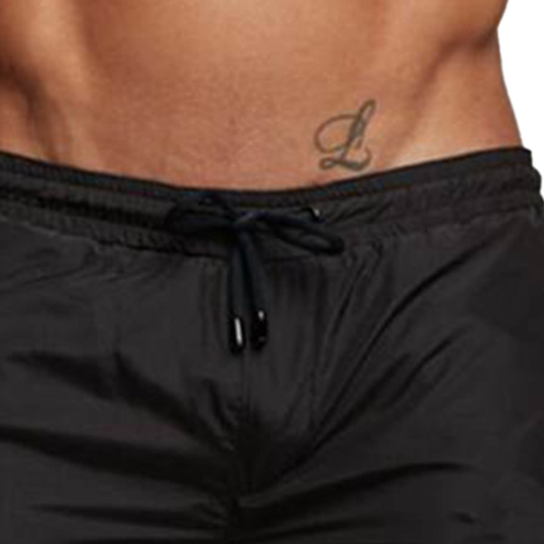 Herre Gym Shorts Svetteabsorberende Pustende Hurtigtørrende Treningsshorts med Sidelommer for Løping Vektløfting Strand Svart M