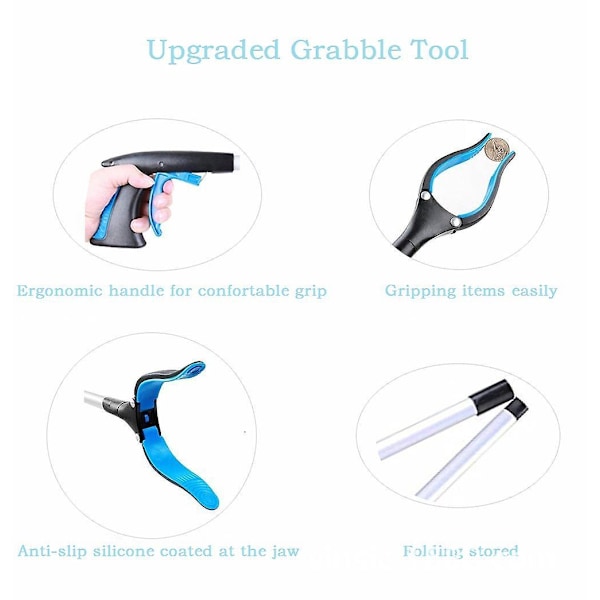 Plockverktyg, 82cm Griptång för Äldre, Extra Lång, Lättviktig och Bekväm