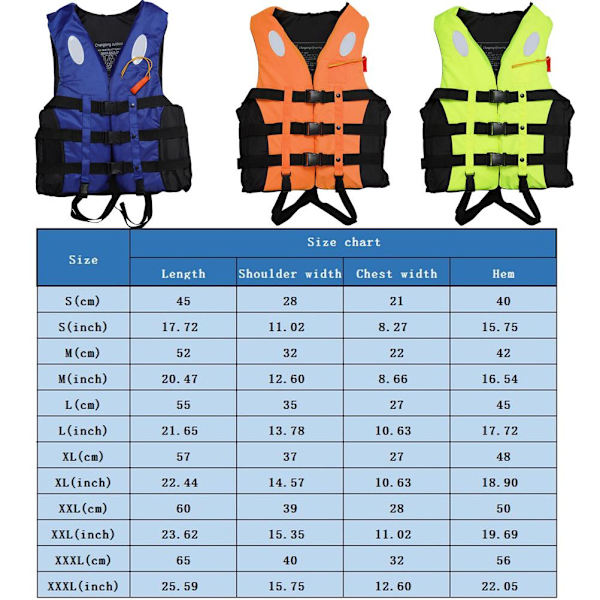 Fiskevest med fløjte, udendørs justerbar sikkerhedsvest, vandtæt flydende EPE-jakke, redningsvest