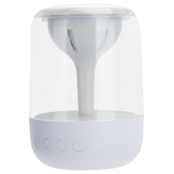 Langaton Bluetooth 5.0 -kaiutin HIFI-stereolla ja LED-värivaloilla 5W basso 360° ympäröivä ääni Valkoinen