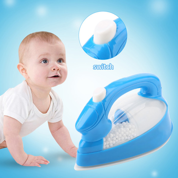 1st Mini Elektriskt strykjärn Plast Rosa Barn Barn Baby Girl Låtsaslek Hushållsapparater Leksak