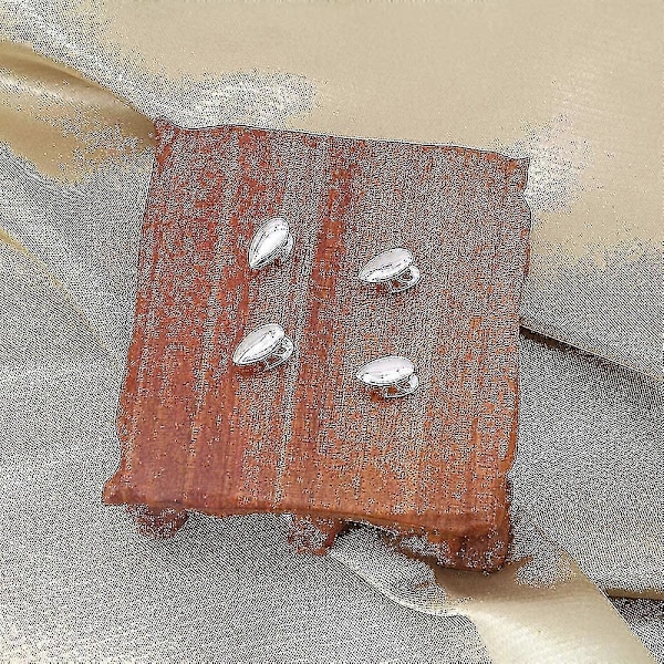 Metall Grillz Vampyrtenner Dracula Hip Hop Grills For Tennene Dine Sølv 4 Stk Zekai