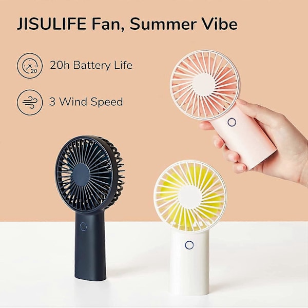 Dww-Håndholdt vifte, 4000mAh Mini Håndvifte, liten USB oppladbar vifte [arbeidstid 5-20 timer] personlig vifte med batterier