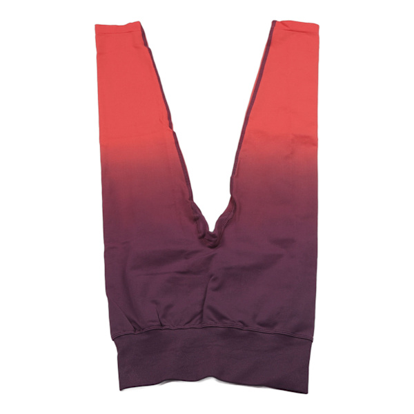Kvinnor Höftlyftsbyxor Röd Lila Gradient Färg L Storlek Högmidjade Leggings för kvinnor