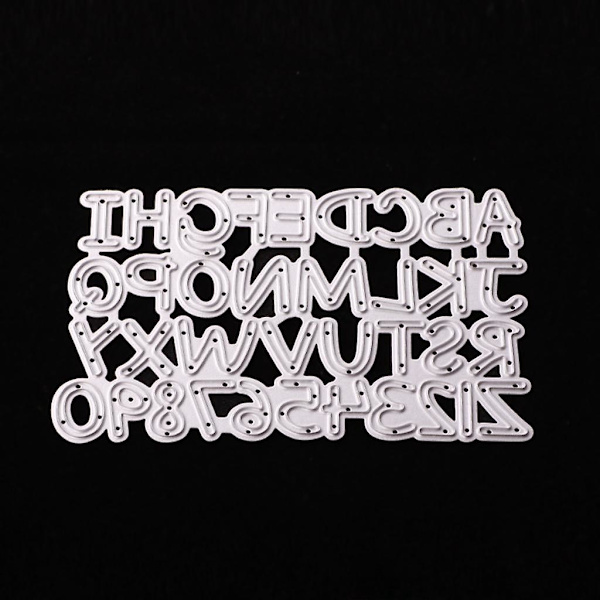 4 x 0-9 Tal A-Z Bogstaver Metal Skærestencils til Album Kortfremstilling Papirhåndværk