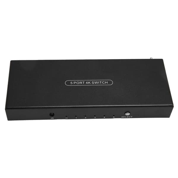 5-portars HD Multimedia Interface Switcher 4K 60Hz Surroundljud 5 in 1 ut HD Multimedia Interface 2.0 Switch 100‑240V US-kontakt