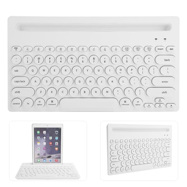 Ajazz Trådløst Tastatur Bluetooth 2.4G 2-Tilstand Gaming Kontor Computerudstyr 320iHvid