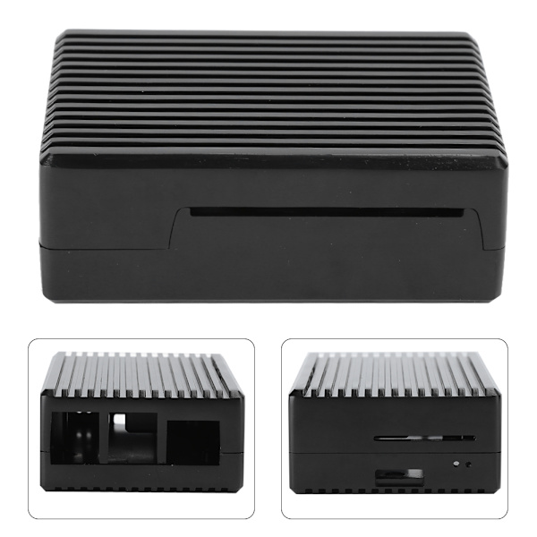 Aluminiumlegering Kabinet Metal Beskyttelsesboks Passiv Varmeafledning til Raspberry Pi 4BMetal Skal