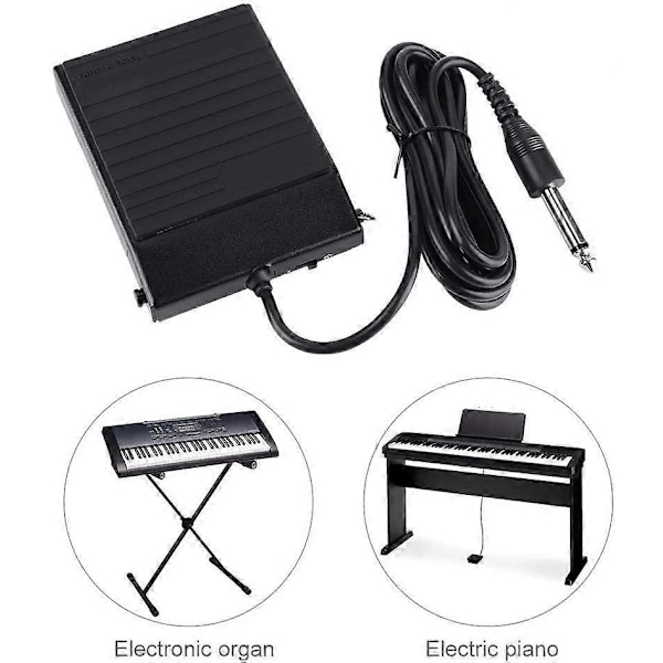 Universal pianopedal til elektronisk klaver og keyboard WTB-004 Elektrisk klaver Elektronisk orgel Sustainpedal Holdbar metalskal