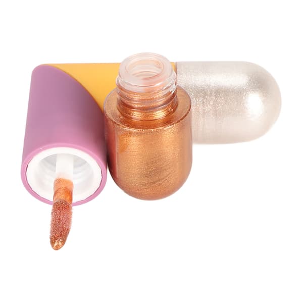 Flydende Highlight Fedtforebyggelse 2 i 1 Glitter Highlighter Stick Contour Stick til Ansigt Kropsmakeup 5ml X 2