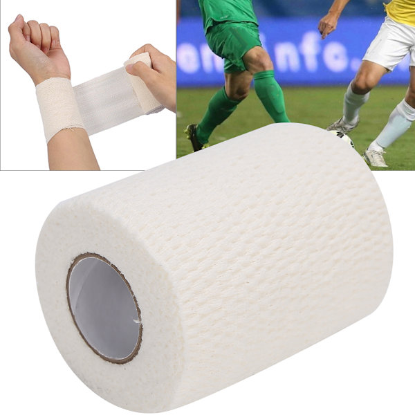 Sport Skyddsbandage Ren bomull Handled Armbåge Ankel Fingervård Tejp Bandage Vit7,5 cm x 4,5 m