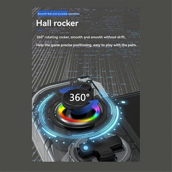 Spelkontroll för Switch RGB-belysning, dubbel vibration, A
