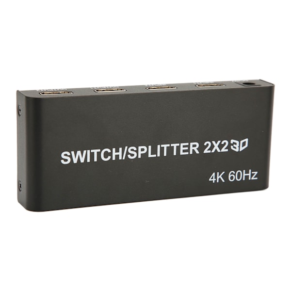HD Multimedia Interface Switcher 2 ind 2 ud 4K HD Multimedia Interface Splitter til PC Projektor TV 100‑240V EU-stik