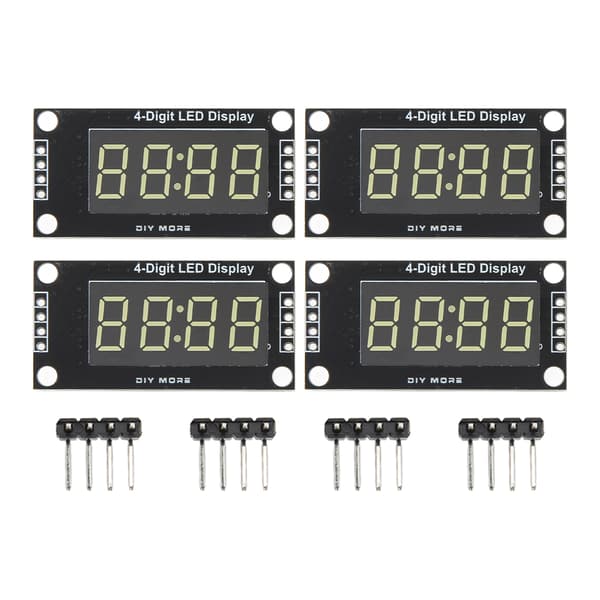 4 uppsättningar digitala rördisplaymoduler LED 4-siffrig 7-segment 0,36 tum TM1637 drivkrets vit MRA110F