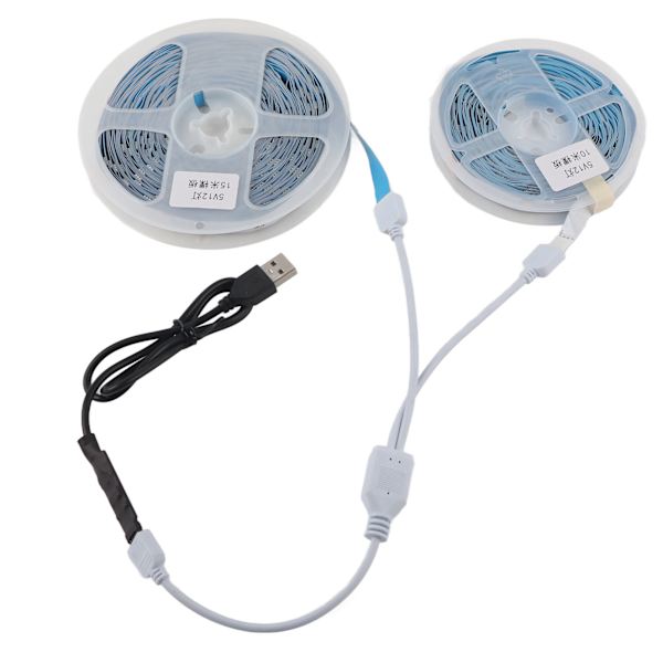 LED RGB-stripe lys 5V knappkontroll tape lys fargeskiftende USB-drevet stripe lys for soverom 25m / 82ft