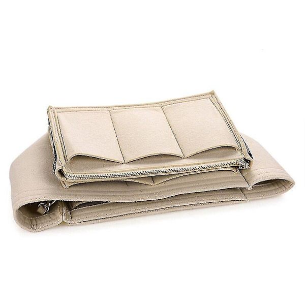 Rejsearrangør Filtpose - Dame Tote Liner Pung Indsats (3 Størrelser) 30*17*18 Khaki