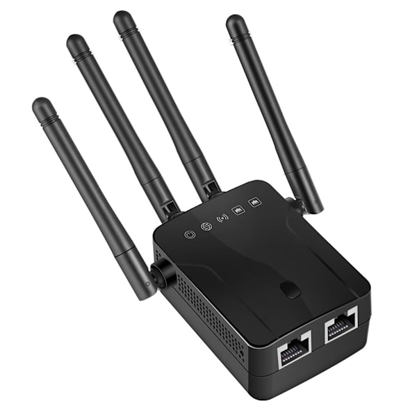 M 95B Trådlös Repeater för hemmakontor 300m Signalförstärkare Extender 4 Antenn Router WiFi Förstärkare 100‑240V
