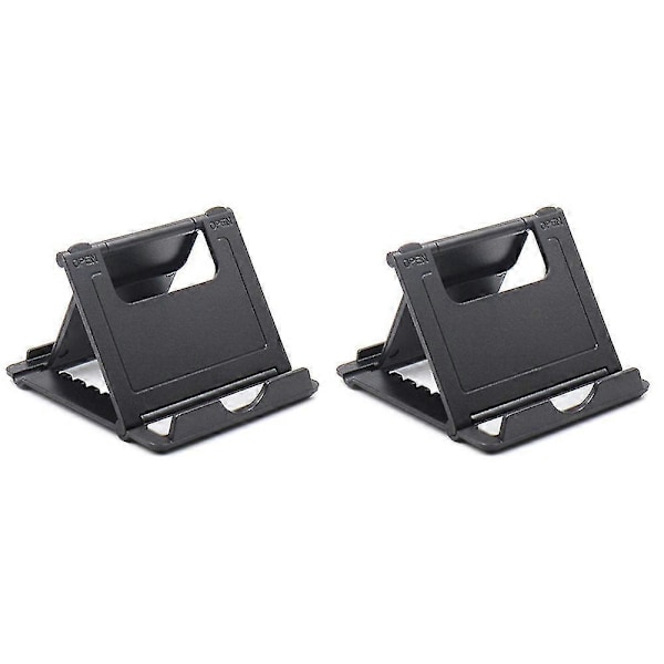2x Tabletin Jalusta Pöytätuki Kannettava Kaksinkertainen Taitettava Jalusta Sopii Yhteensopiva Ipad Tabletin Jalusta Musta