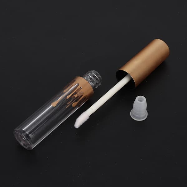 10 stk. tomme lipglossrør DIY læbestiftflaskebeholder makeupværktøj (2,5 ml/stk. mat guldlåg)