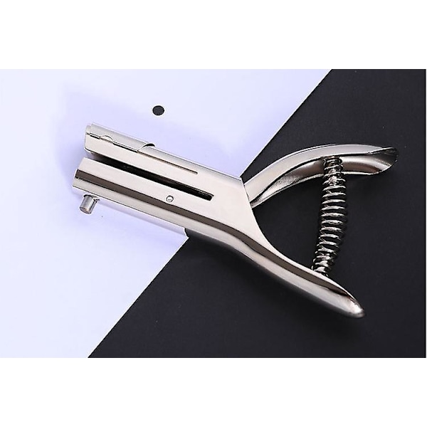 Tung Stansklippare, Bärbar Handhållen Pappers- och Kartongstans, Silver, 1/4 tum till 6 mm