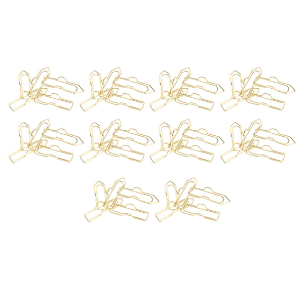 50 stk. Pen Clips Multifunktionel galvanisering Sød form metal penneholdere til Notebook Journals Udklipsholder billeder
