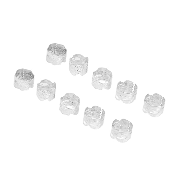 40 stk skjeggperler i metall, sølv, utsøkt vintage skjeggpynt til hår, fletter, halskjede, armbånd, DIY