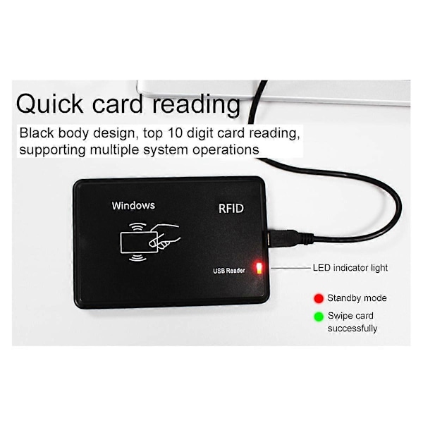 RFID Smart Card-læser med USB-port, 13,56MHz IC-kort