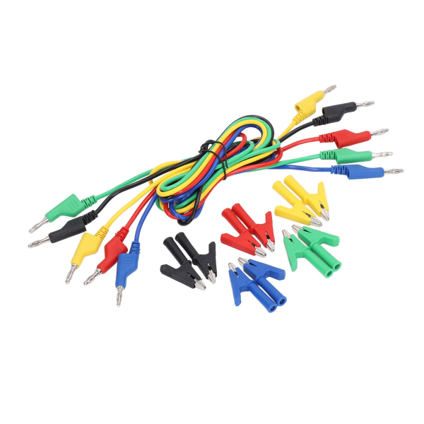 Testledningar Set Bananplugg till krokodilklämma Krets Elektrisk testtrådsats 4mm JT1016