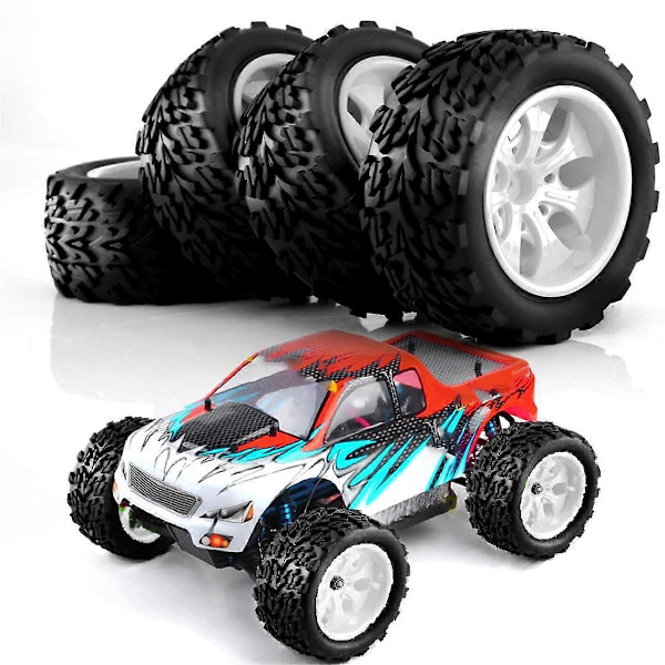 4 kpl 118 mm 1/10 RC-kuorma-auton rengas 12 mm, vihreä