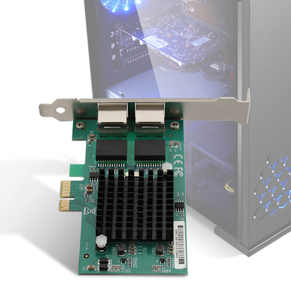 PCI-E 1X Gigabit Ethernet Server Computer Netværkskort Til Intel 82575-S