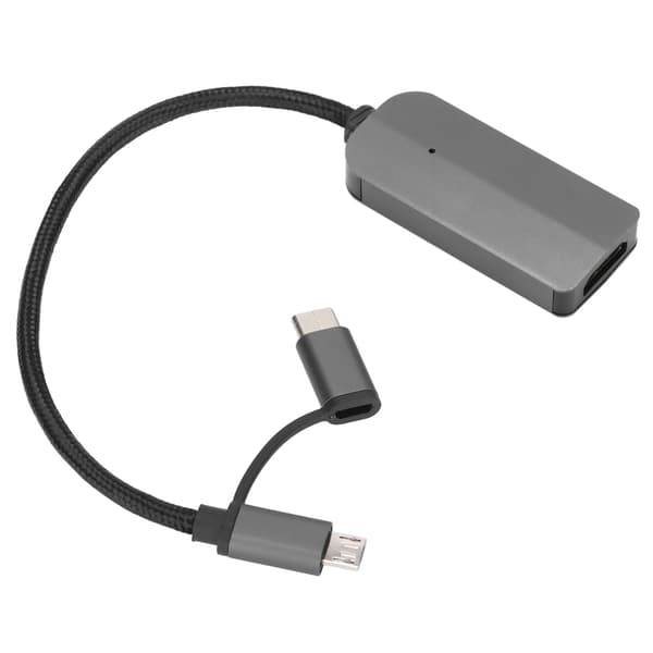 1080P Full HD 2-i-1 Telefonkabeladapter Smart Chip Design Hållbar Telefonomvandlare