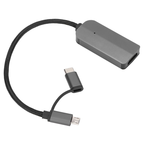 1080P Full HD 2 in 1 Puhelinkaapeliadapteri Älykäs sirusuunnittelu Kestävä puhelimen muuntaja