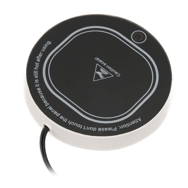 Koppvarmerpute Konstant Temperatur Svart USB Intelligent Brukskopp Varmematte for Kaffe Melk Te US-plugg 110V