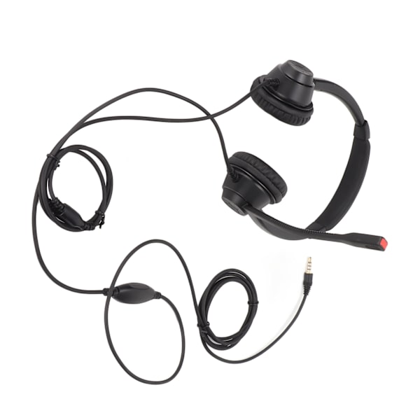Call Center Headset Brusreducerande mikrofon stöder justering av högtalarvolym 3,5 mm affärsheaset