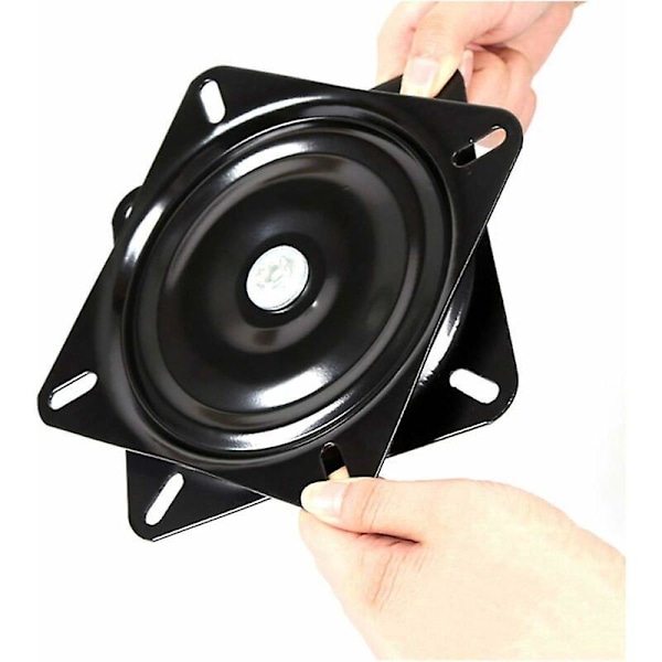 Lazy Susan Firkantet Lager, 16cm, Dreiesokkel, for Møbler Sofa TV og Barstol, Svart
