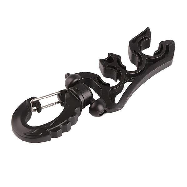 Keep Diving Dykning Undervands Plast Dobbelt BCD Slangeholder Med Klips Spænde Krog Black