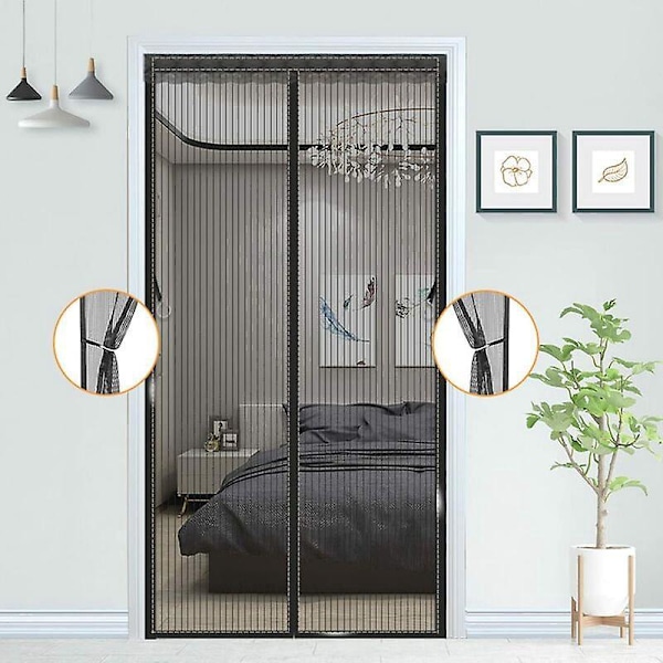 Magnetisk myggenet dør vindue, T-Audace 100x210cm myggenet gardin dør insektnet, myggenet skydedør vindue med magnetisk lukning