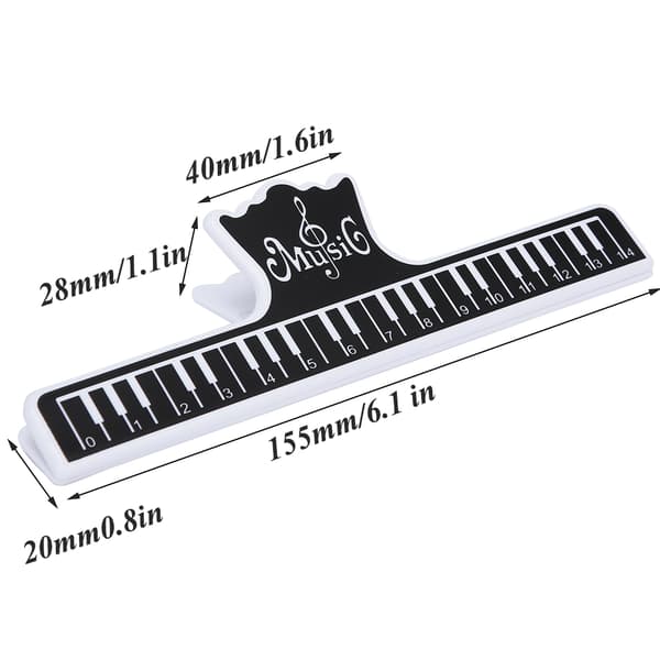 Musikalsk Bog Node Clip - Gul/Sort - Sæt med 2