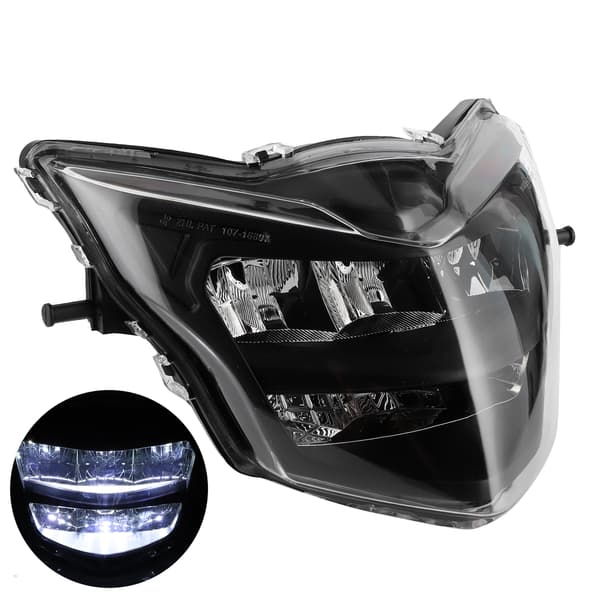 LED Forlygte Samling 12V Lys Motorcykel Forlygte Modifikation Passer til Yamaha LC135 V2‑V6 Transparent Linse