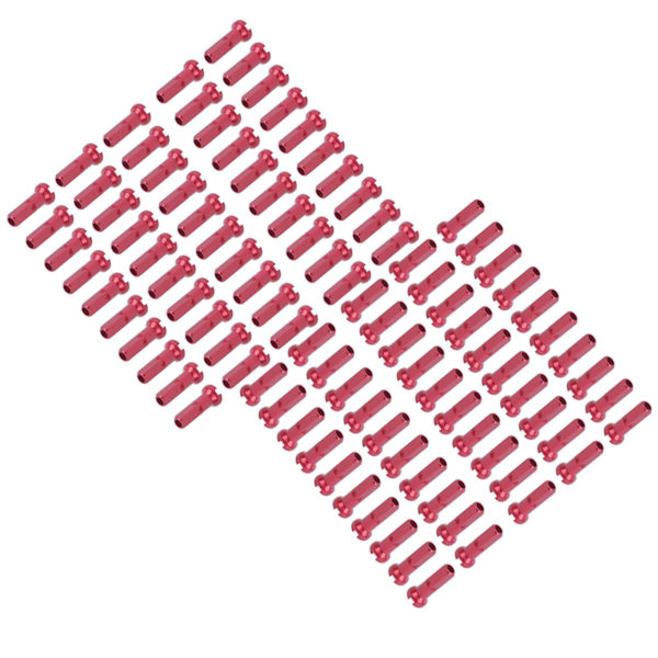GUB 100 stk. eikehette i aluminiumslegering, eikedeksel, nippel, sykkeltilbehør, rød
